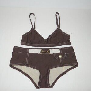 Vintage COACH 2-piece bikini swimsuit XS NWT